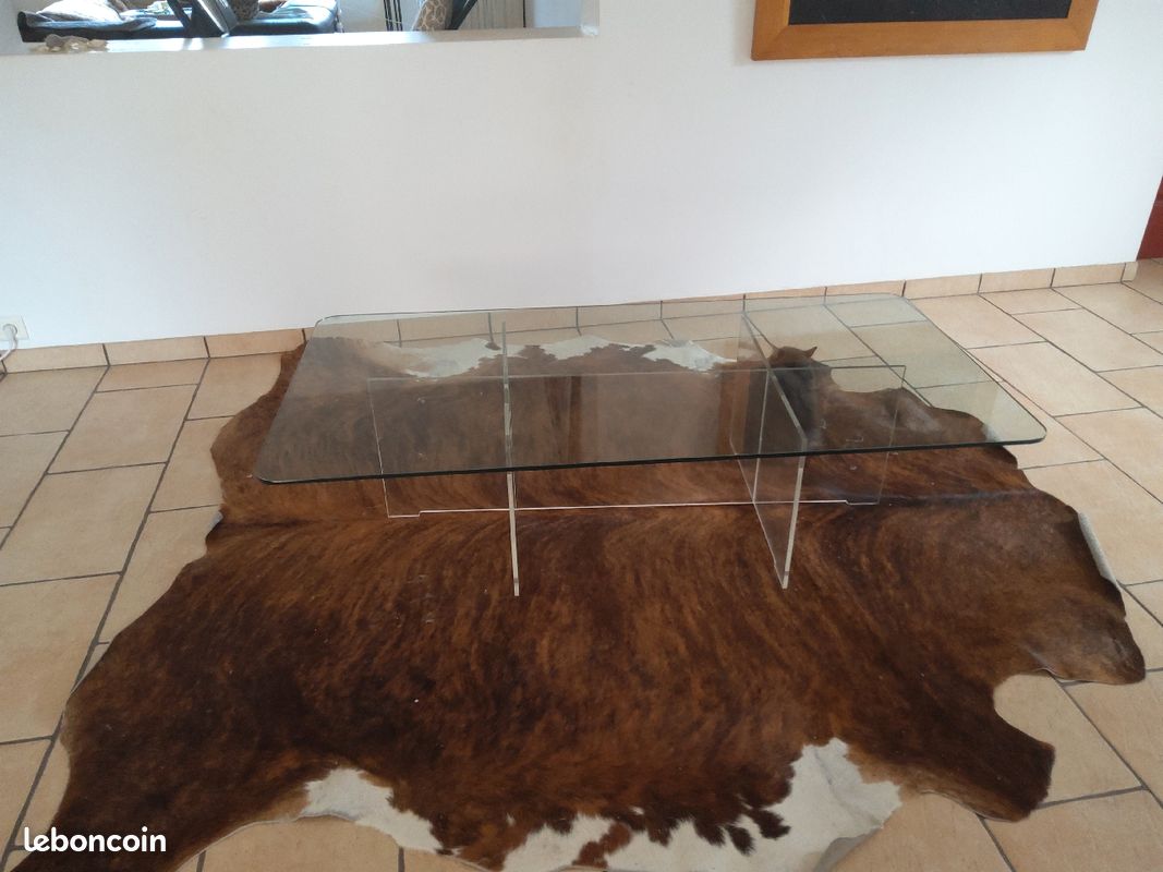 Table basse en verre pied en plexi (image 2)