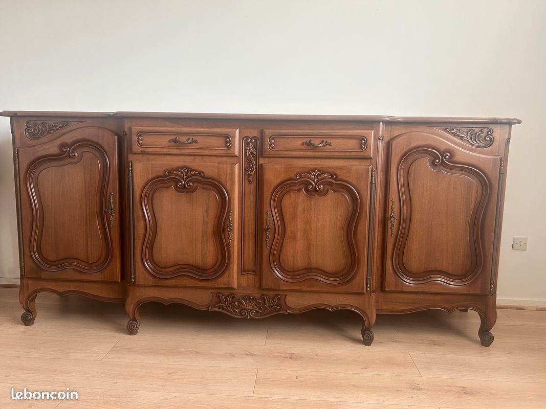 Grand buffet bois massif style Louis XV démontable (image 1)