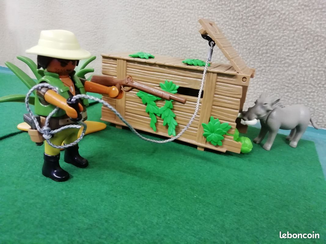 4833 playmobil chasseur avec piège phacochère - MAN69 (image 2)