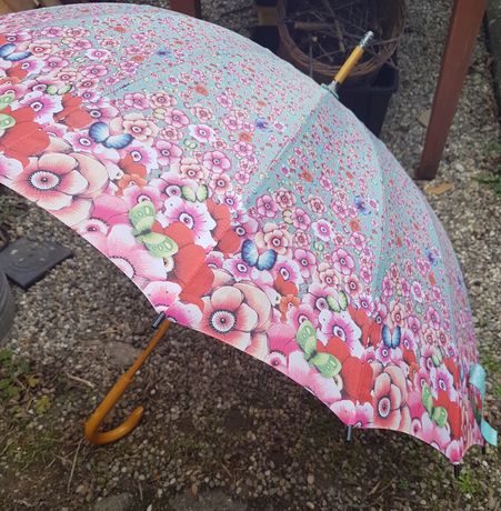 Parapluie enfant transparent flamant rose
