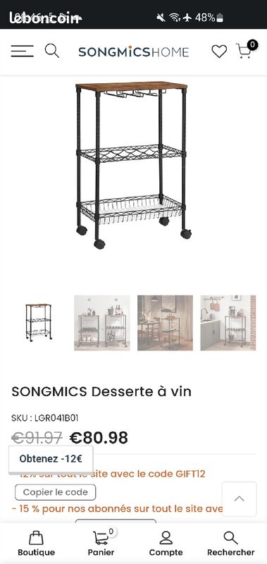 Desserte à vin, comme neuf (image 4)