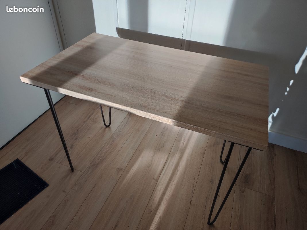 Bureau/table bois pieds épingle (image 5)