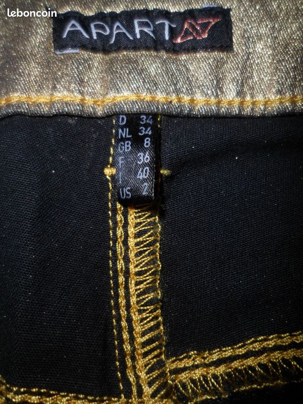 Pantalon / jean slim doré APART , taille 36 , NEUF (image 3)