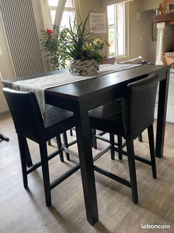 Vends table haute et ses 4 chaises (image 3)