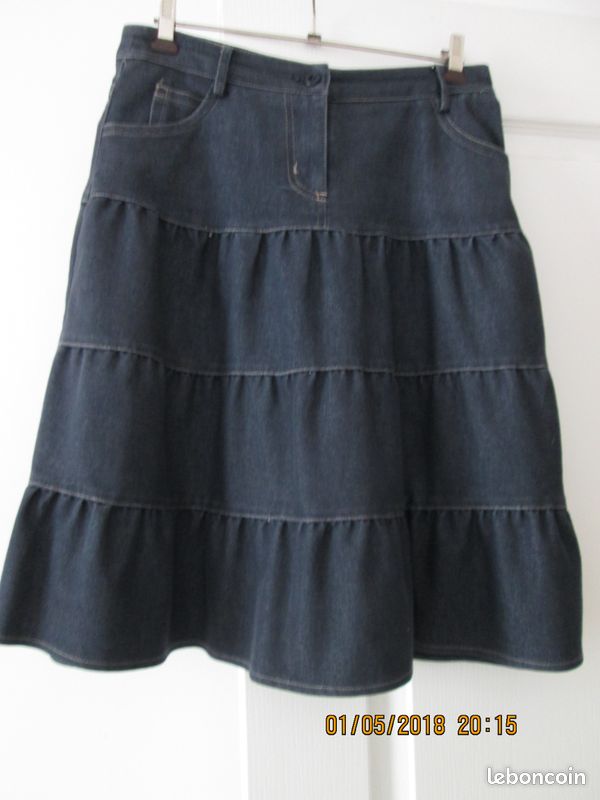 Jupe en jean T 36 (image 1)