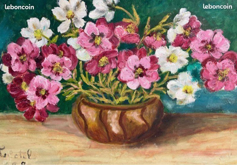 Tableau signé « Bouquet de fleurs » (image 10)