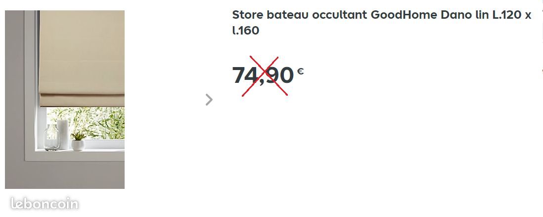 Store intérieur occultant 160x120 neuf (image 4)