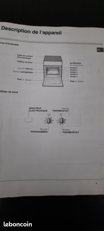Cuisinière électrique induction 3 plaques Indesit - Très Bon état (image 8)
