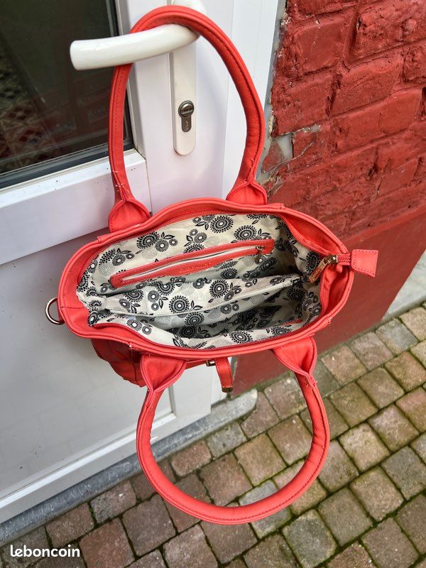 Sac à main femme rose corail - eleganci (image 4)