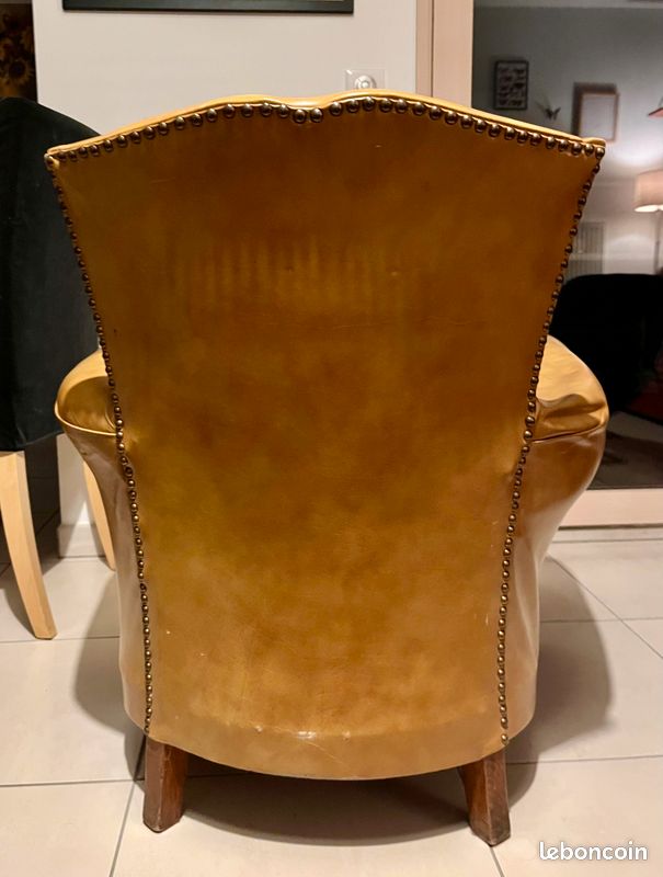 Fauteuil club en cuir vintage (image 2)