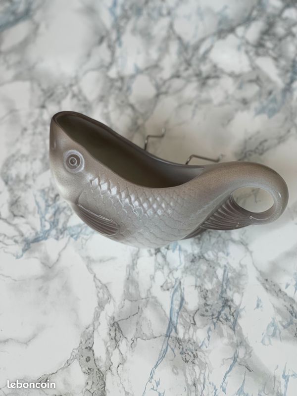 SAUCIÈRE FORME POISSON Porcelaine De France Apilco EUR 8