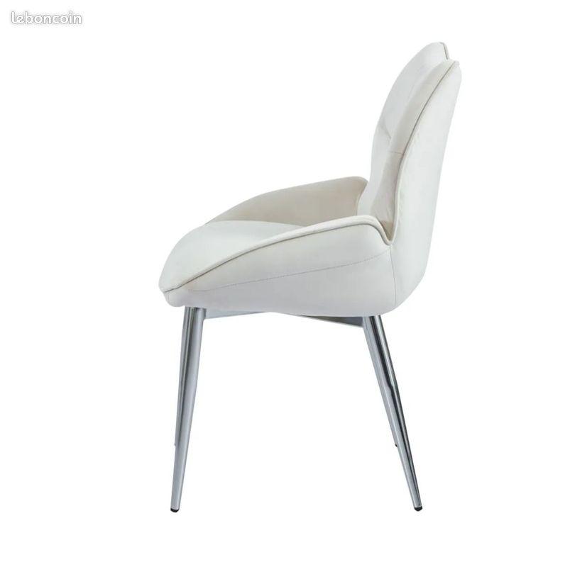 Lot de 4 Chaises en Velours Style Scandinave / Chic (image 7)