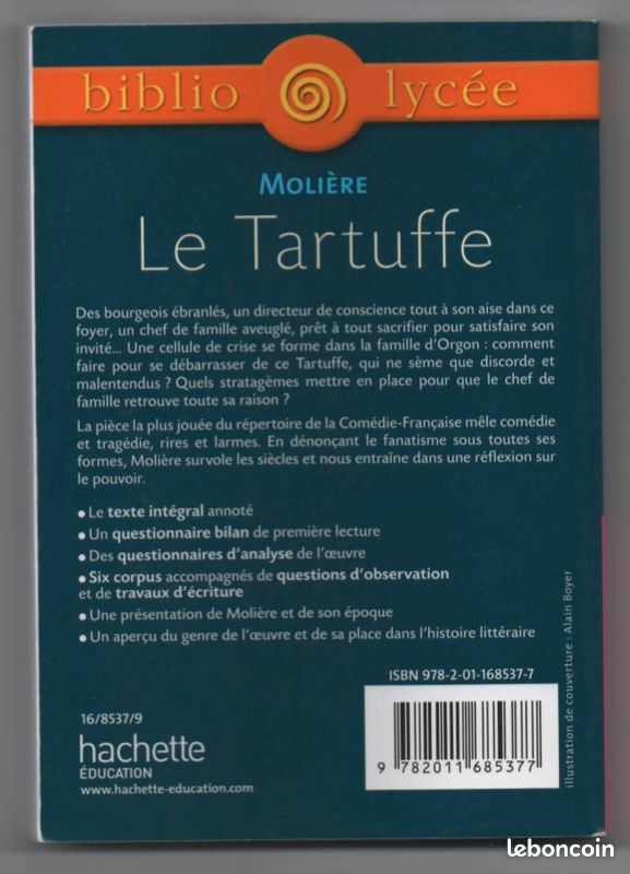 Livre Le tartuffe de Molière (image 2)