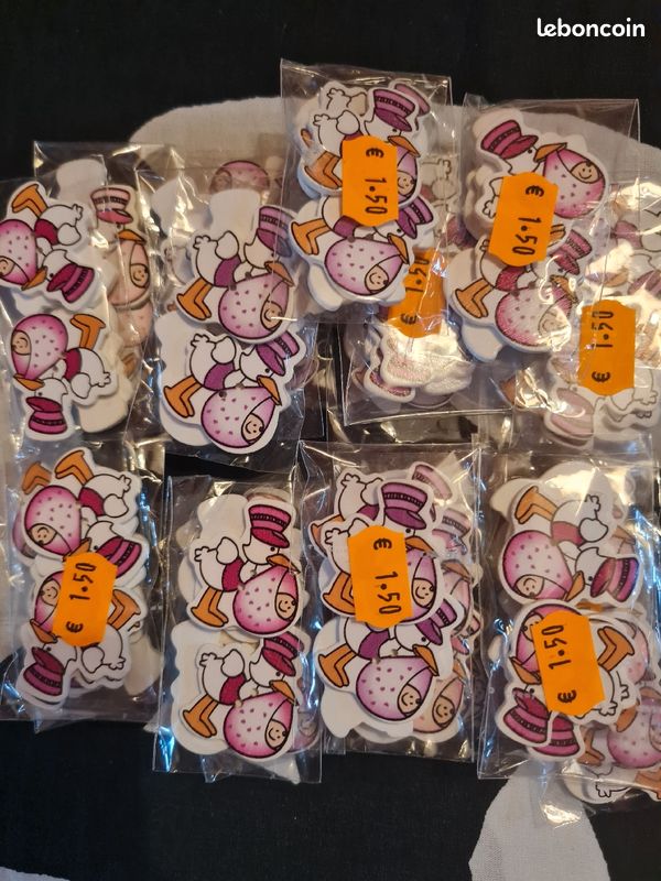 Lot boutons bois cigognes (image 2)