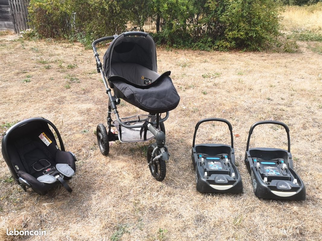 Pack poussette complet tout terrain 3 en 1 bébé confort high trek (image 1)