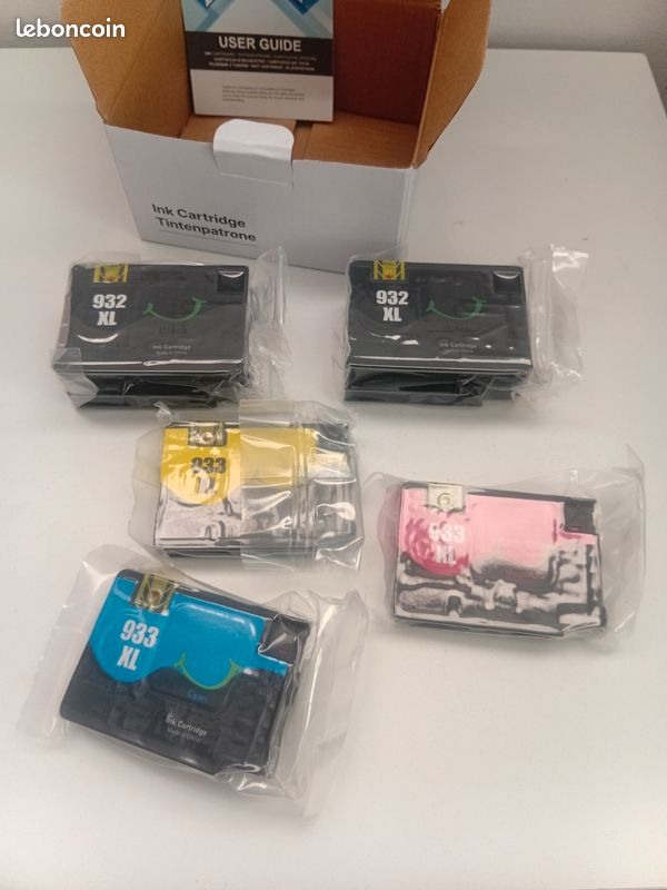 Cartouches D'encre Compatibles HP 932XL / 933XL - Pour Imprimante OfficeJet 6700 Etc. - Neuves