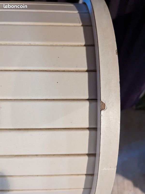 Meuble secrétaire blanc sur roulettes 61x34x32cm (image 3)
