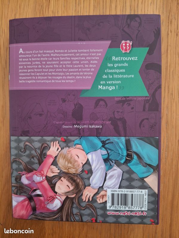 MANGA – Les Classiques en manga – ROMEO ET JULIETTE (d’après l’œuvre de Willima Sakespeare) – par Megumi Isakawa (image 2)