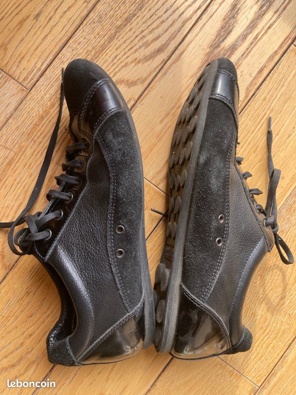 Chaussures baskets Reqins 38 cuir noir ( fanfan31 ) (image 4)
