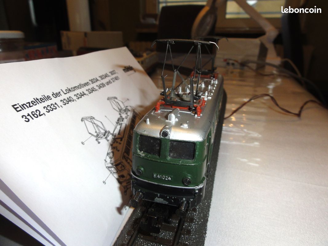Locomotive Märklin H0 3034 – E41 024 – Bleue – Courant Alternatif – Bon état Avec OVP