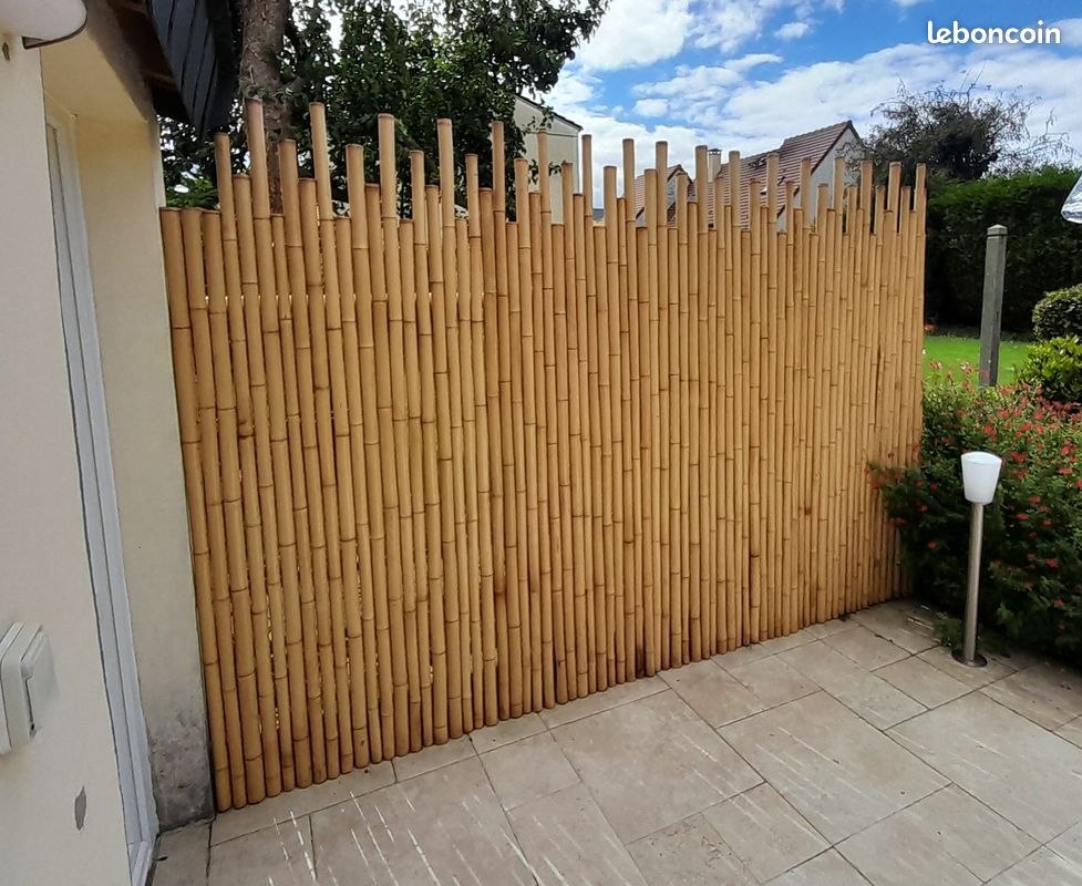 Treillis En Bambou Extensible Pour Plantes Grimpantes - Trade Shop Traesio - 180x150cm - Blanc