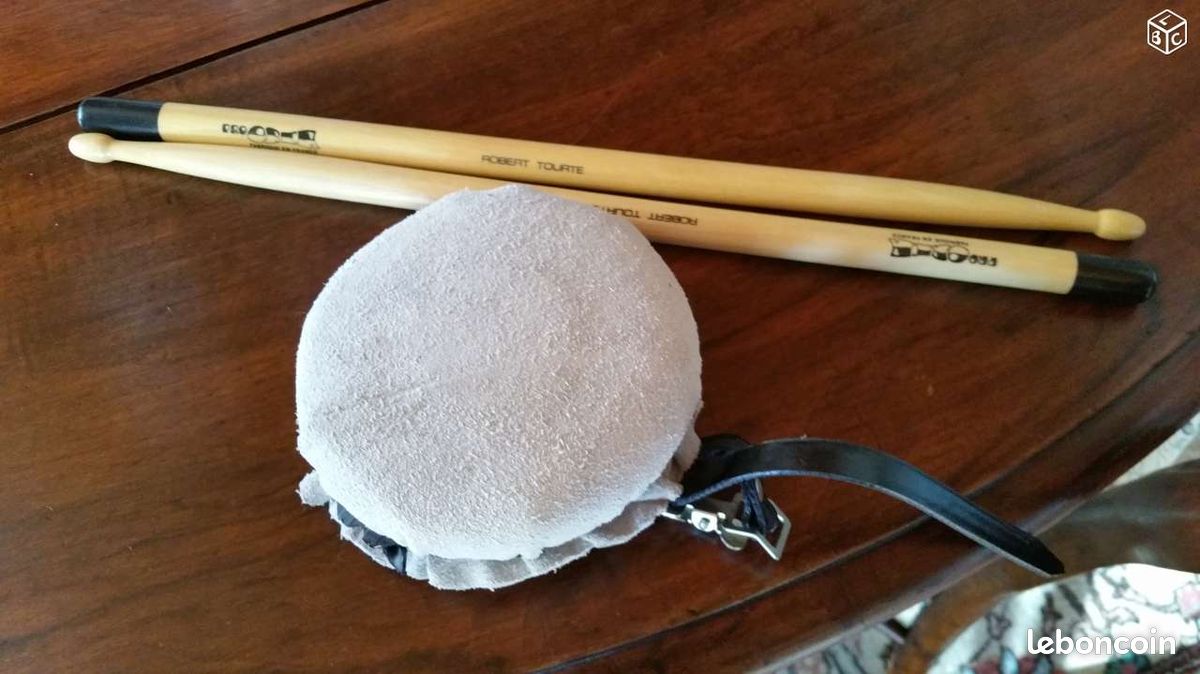 Tambourin et ses deux baguettes bois érable - NEUF (image 1)