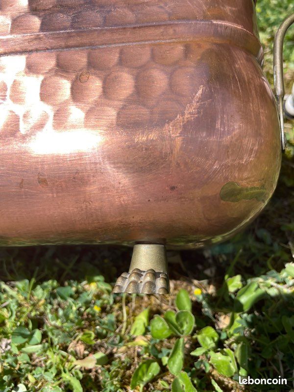 Ancienne jardinière en cuivre martelé (image 5)