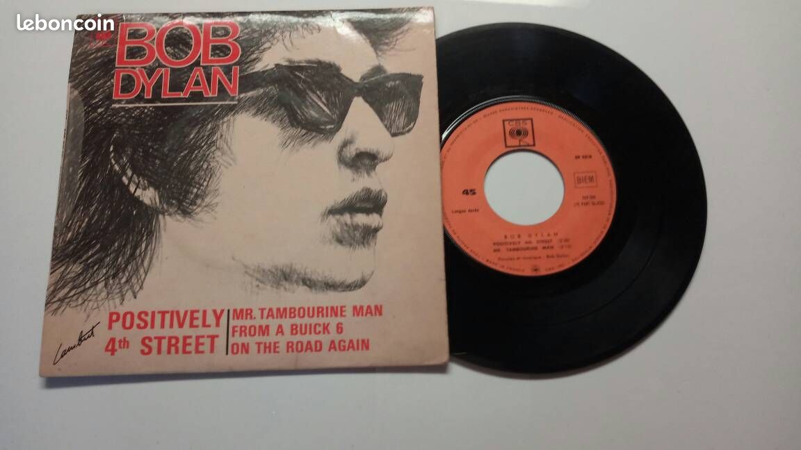 Disque 45 tour bob dylan.4 titres (image 1)