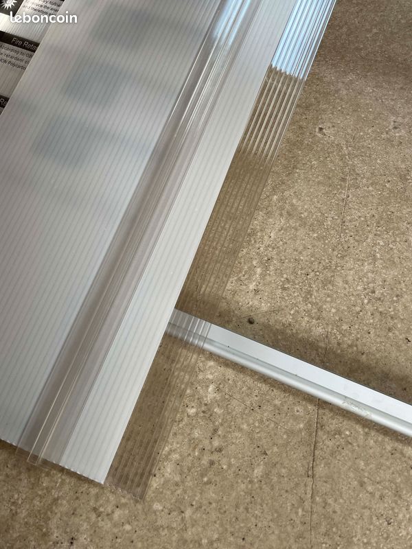 Ansobea Auvent Pour Porte D'Entrée 100 X 300 Cm - Protection Pluie Neige UV En Polycarbonate Et Aluminium