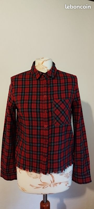 Chemise à carreaux rouge JENNYFER Vêtements