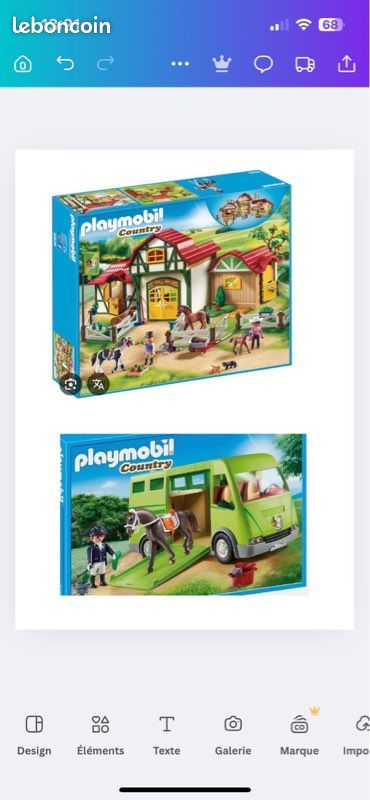 Centre équestre playmobil avec son van pour chevaux (image 1)