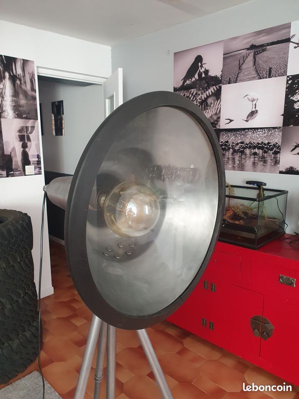 Grand spot sur support des années 1950 entièrement rénové (vintage, industriel) (image 2)