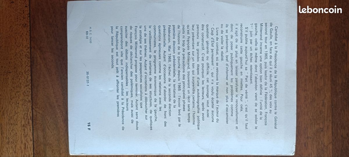 Livres de François Miterrand dédicacés (image 13)