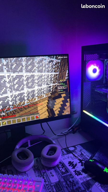 Setup Gaming ou Pc Gamer seul RTX 4060 Ti/ I5-14400F/ ecran 144Hz 24”/ clavier souris casque et tapis de souris (image 10)