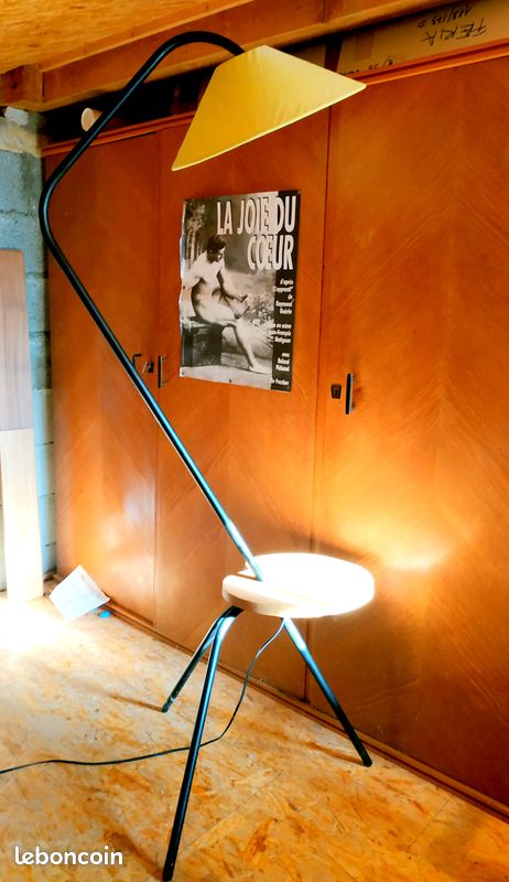 LAMPADAIRE 1950 en col de cygne et tablette palette de peintre (image 2)
