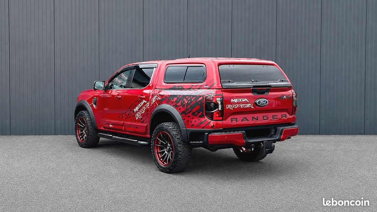 FORD RANGER MEGA RAPTOR UNIQUE DOUBLE CABINE 2.0L TURBO DIESEL BVA6 5 PLACES – HARD TOP SPORT – KIT CARROSSERIE MEGA RAPTOR – RADARS Av & Ar + CAMERA 360° – CUIR ELECTRIQUE CHAUFFANT – GARANTIE 1 AN (image 4)
