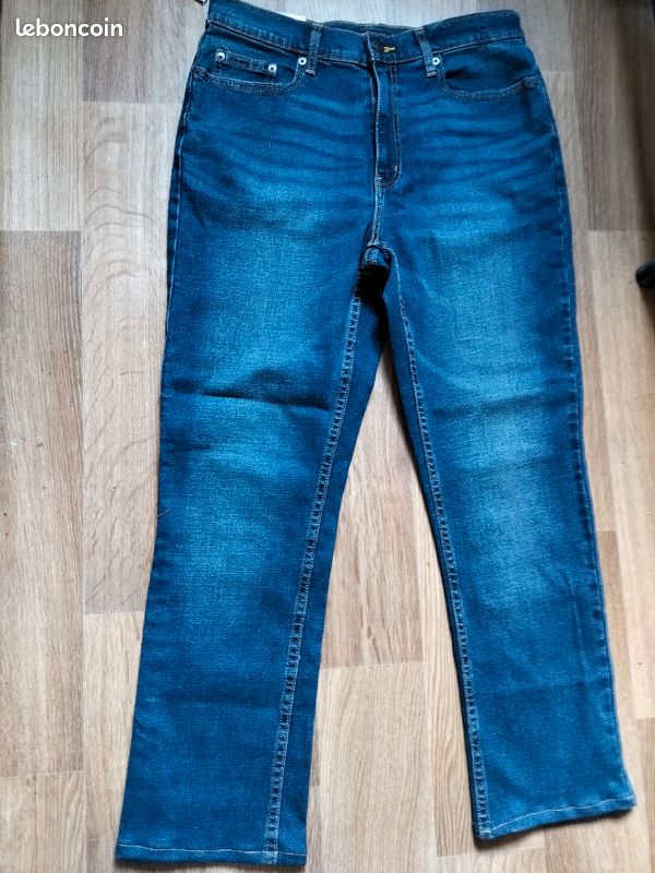 Pantalon jean neuf avec étiquette élastique taille L (image 1)