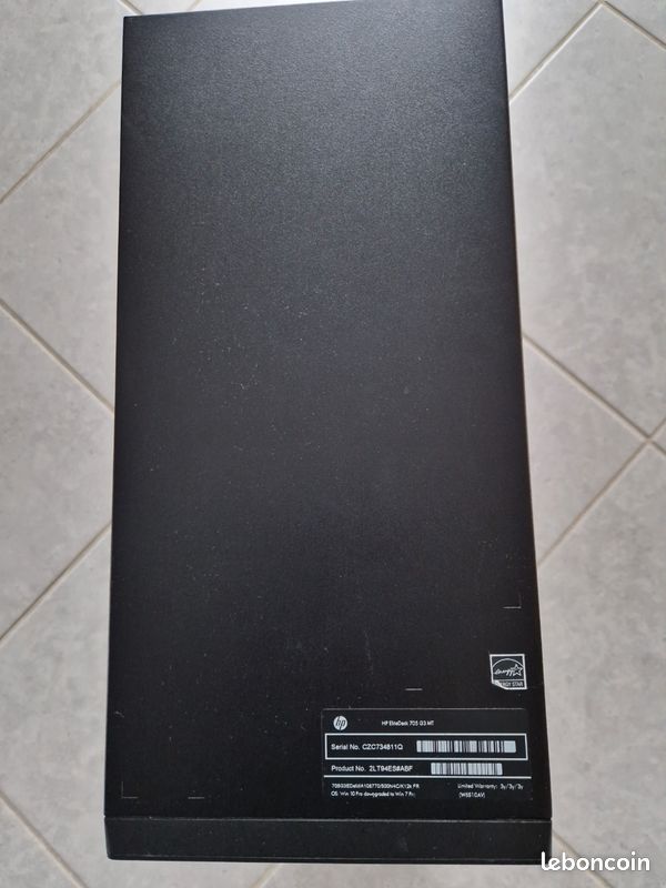 PC HP EliteDesk 705 G3 – 16 Go RAM – SSD – Windows 10 Pro (image 3)