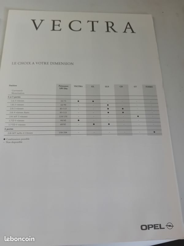 Catalogue Opel Vectra (image 2)