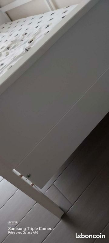 Lit enfant 90 X 190 cm très bon état avec sommier et matelas latex naturel (image 5)