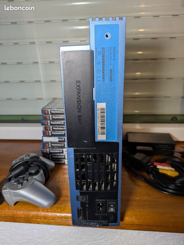 CONSOLE SONY PLAYSTATION 2 ps2 grise SCPH-50004 avec 1 manette grise et cables EUR 20,50 - FR