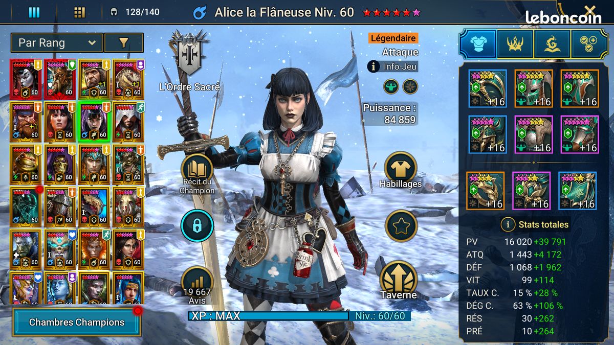 COMPTE RAID SHADOW Legends Full Kael EUR 30,00 - FR