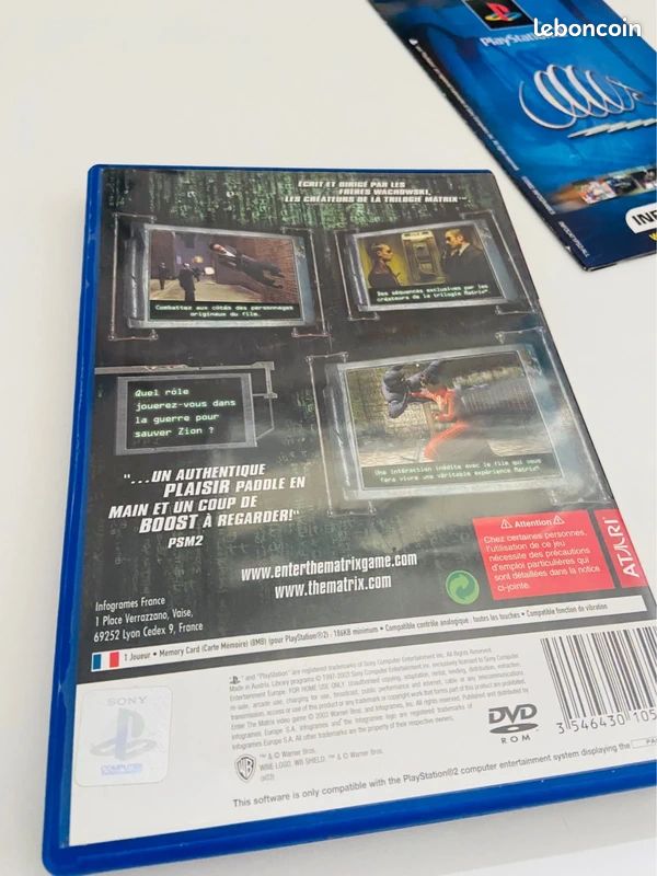 Jeu Enter The Matrix - Sony PlayStation 2 - Complet - Très Bon état