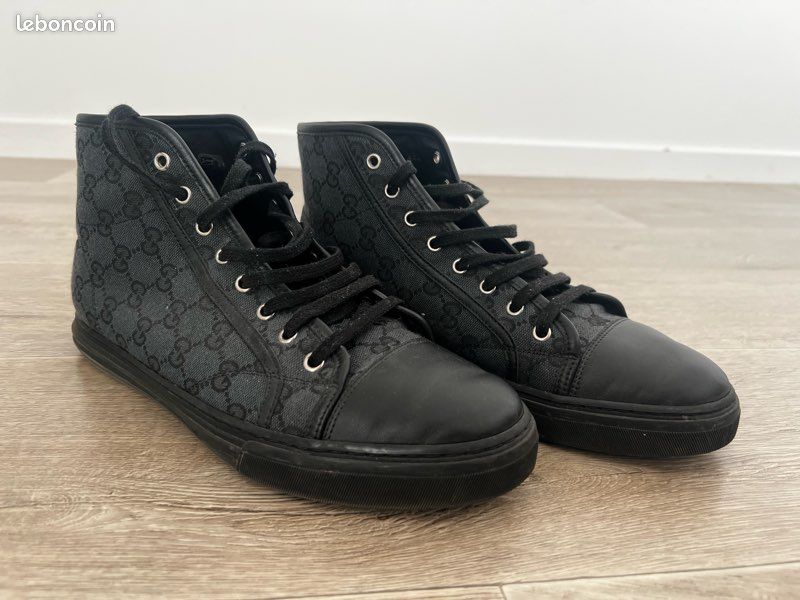 High Top Gucci Sneakers Noir Chaussure Gucci Montante Noir