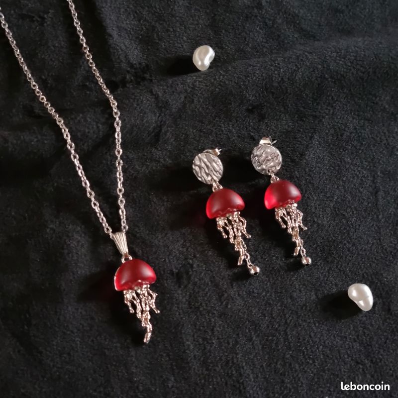 Parure Russe En Email FINIFT – Boucles D'oreilles Et Pendentif, Alliage, Multicolore, Neuve