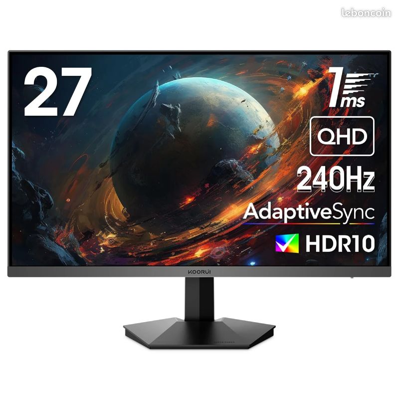KOORUI GN05 – Écran 27” 240Hz 1ms – Gaming compétitif (image 2)