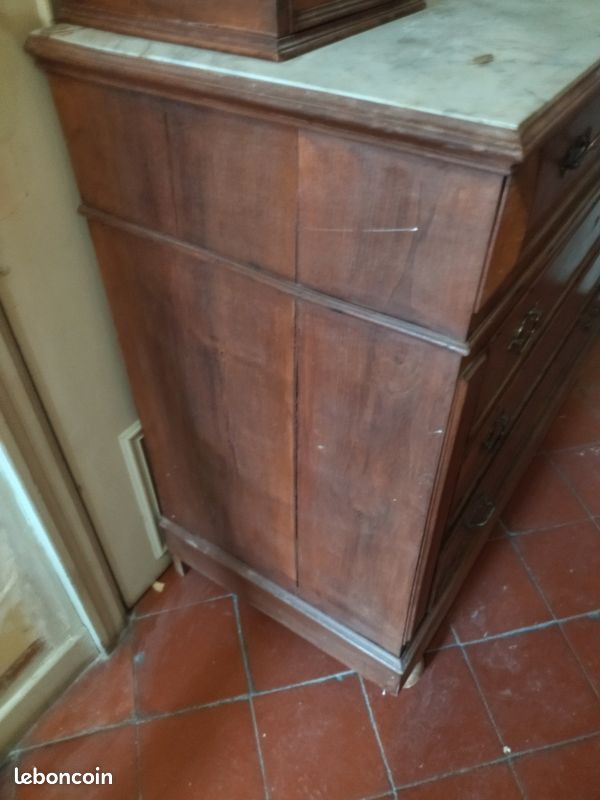 Commode ancienne avec miroir (image 2)