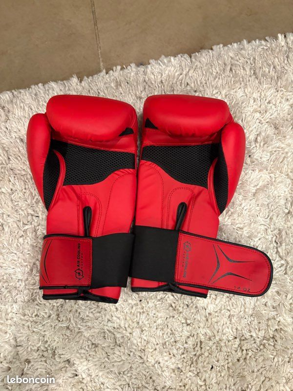 Gants de boxe domyos rouge – 14 oz (image 2)