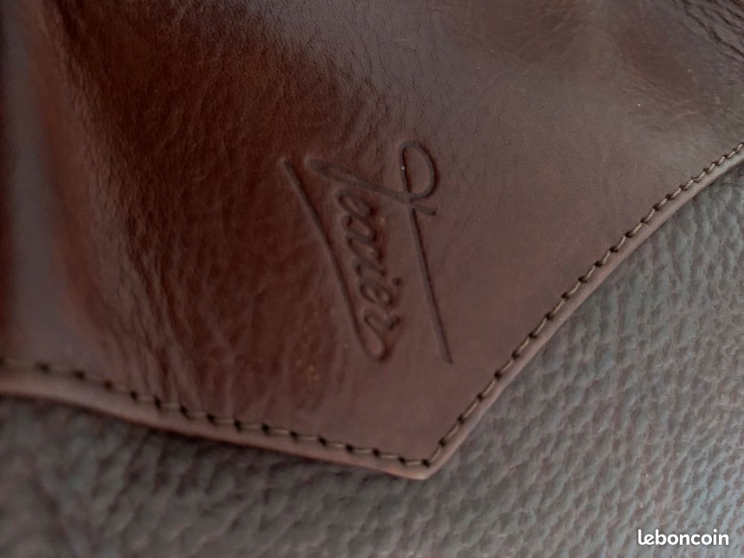 SAC SEAUX TEXIER CUiR MARRON à BANDOULIÈRE (image 6)