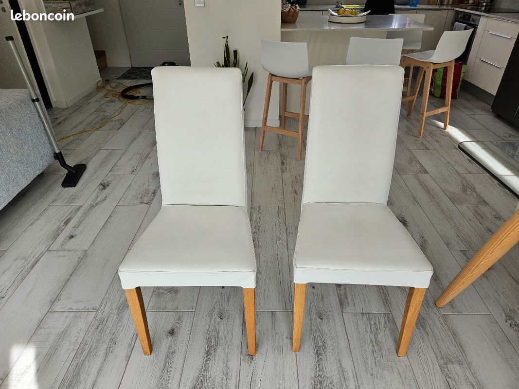 Lot de 6 chaises scandinave blanche (image 5)